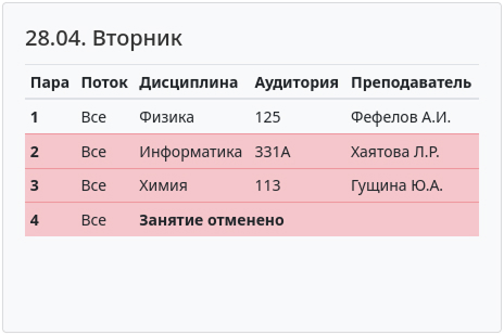 cancel schedule